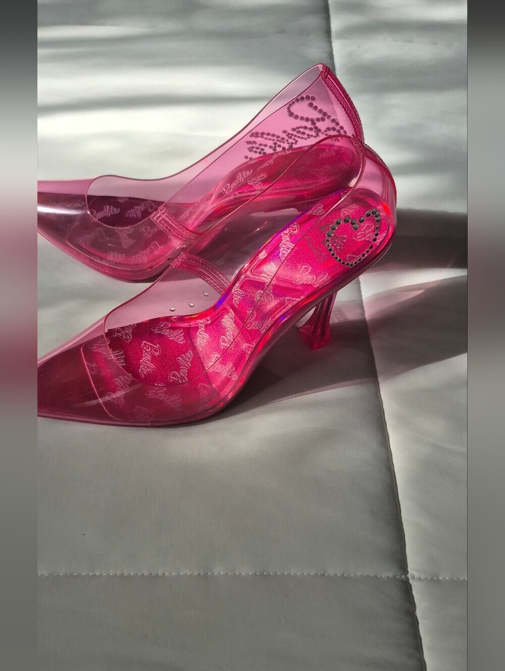 Barbie Pink Pointed-Toe PVC Heels - Picture 2 of 10